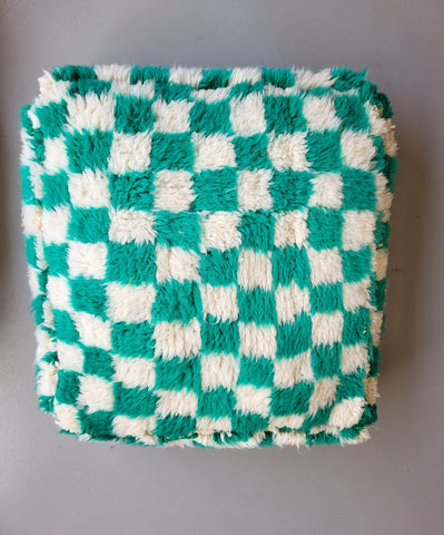 Poef groen ruit