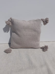Kussen pompom beige small
