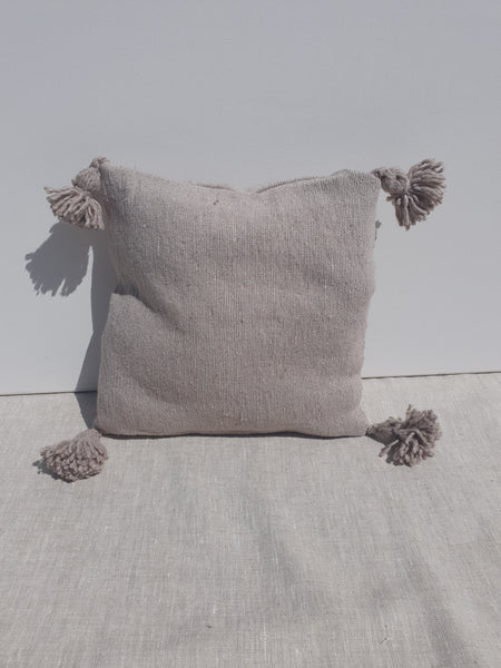 Kussen pompom beige small